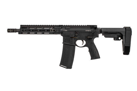 Daniel Defense 5.56 NATO DDM4V7P AR 15 pistol with collapsible arm brace and DD furniture